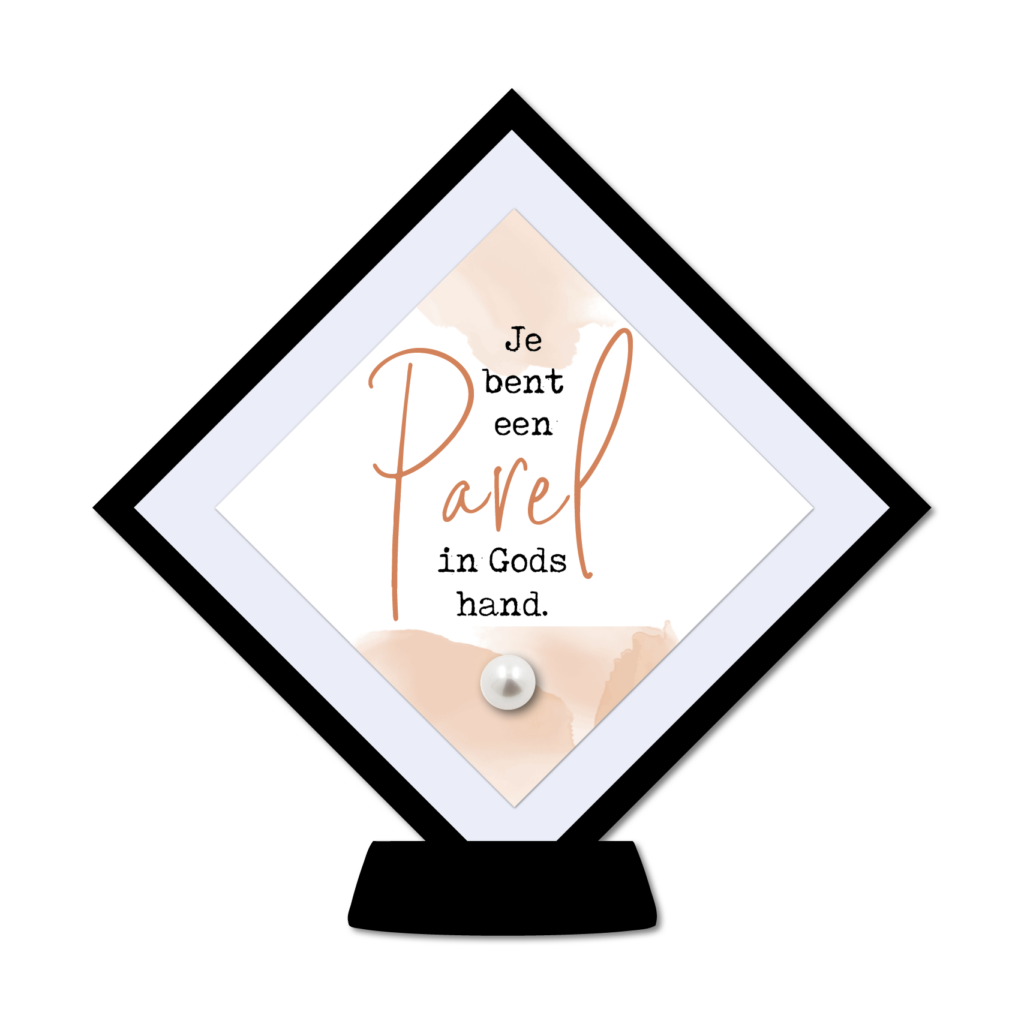 Display 'Je bent een parel'