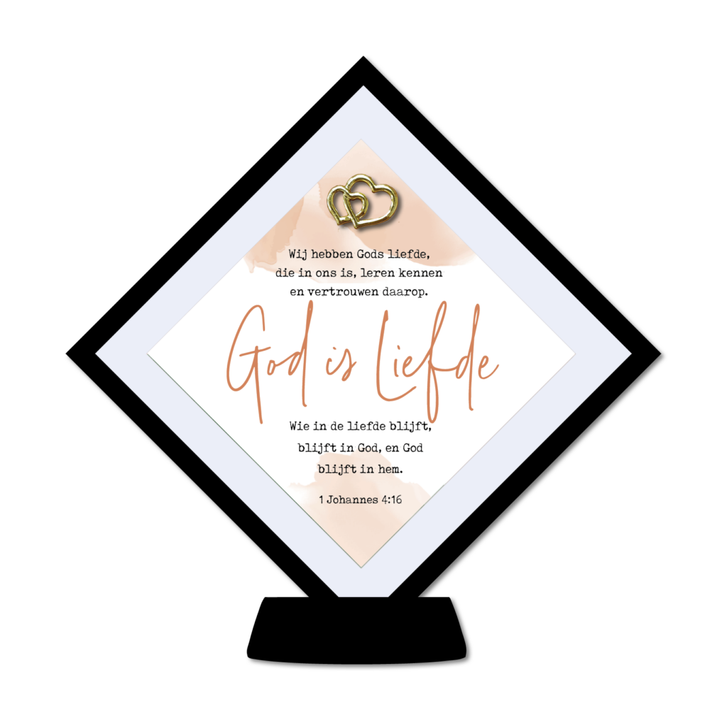 Display 'God is liefde'