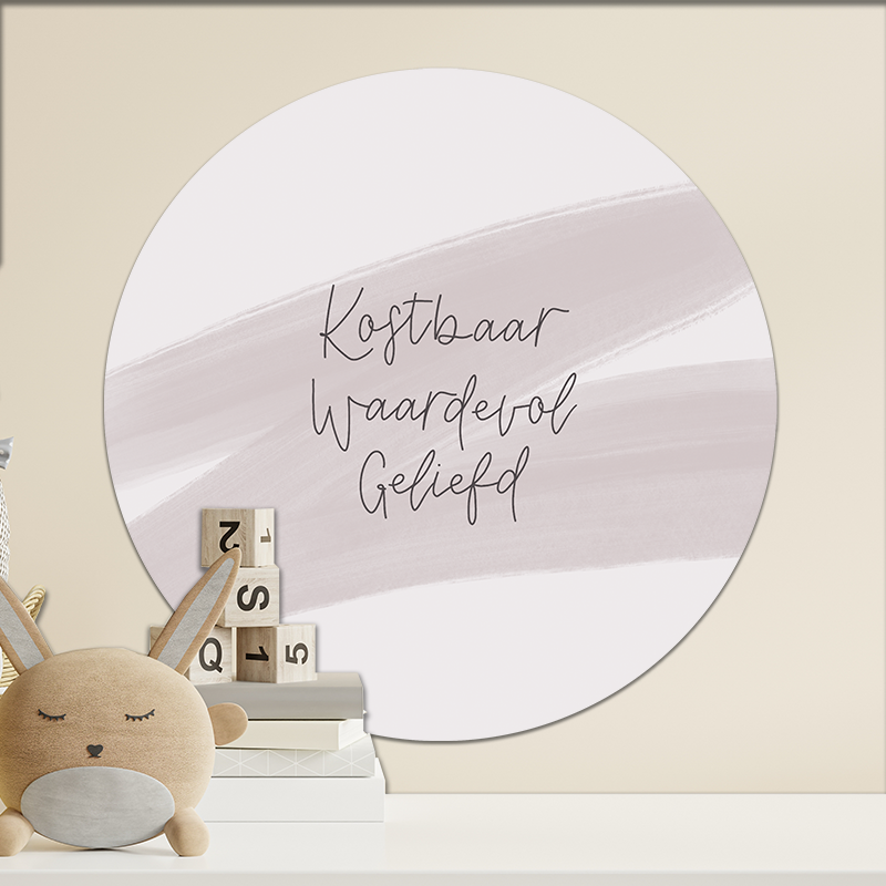 Muurcirkel 'Kostbaar waardevol geliefd'