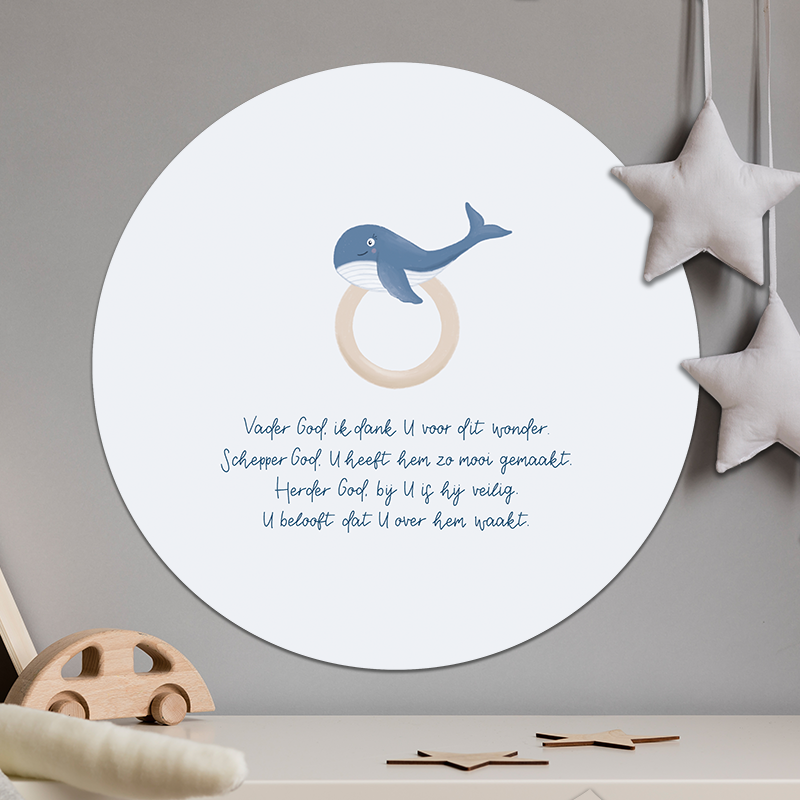 Muurcirkel 'Vader God ik dank U' jongen