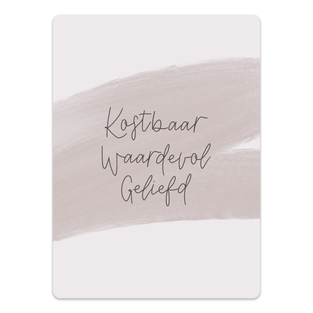 Kostbaar waardevol geliefd