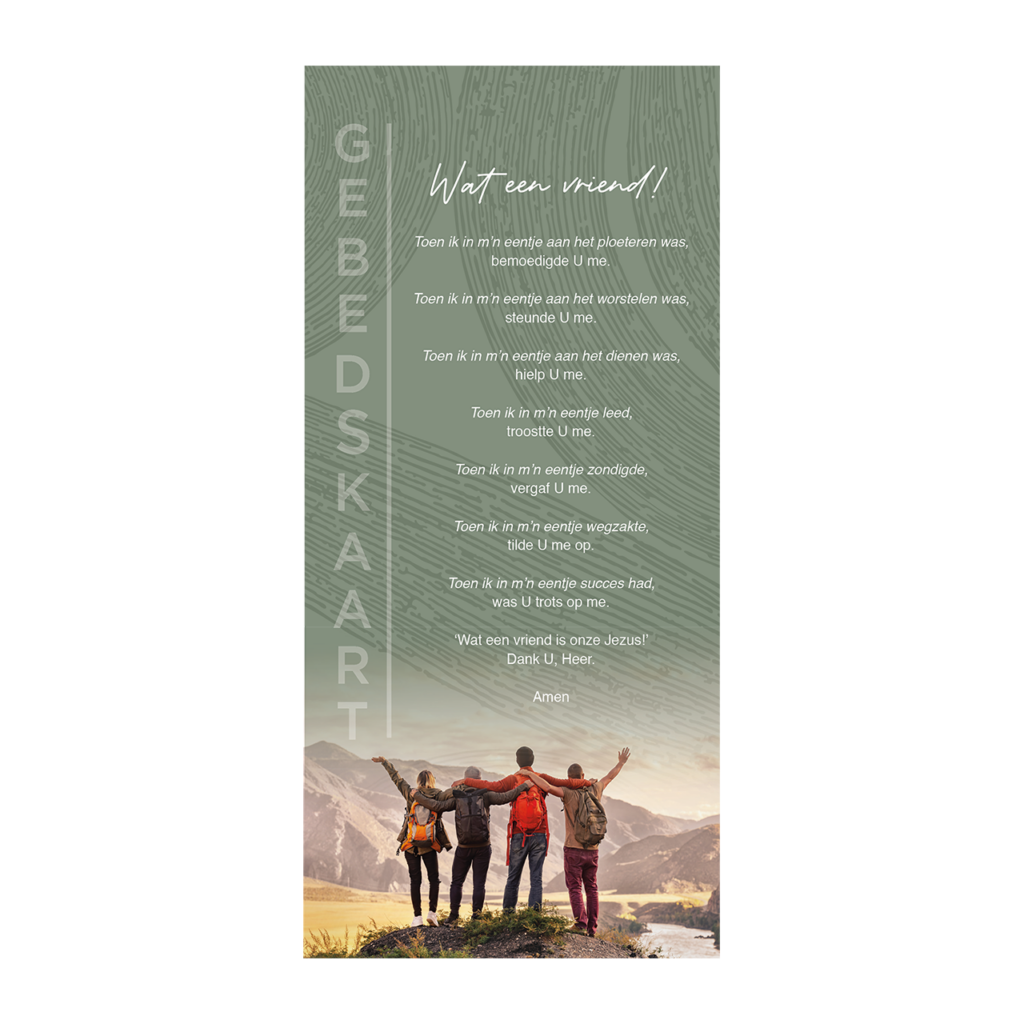 Gebedskaart 'Wat een vriend'