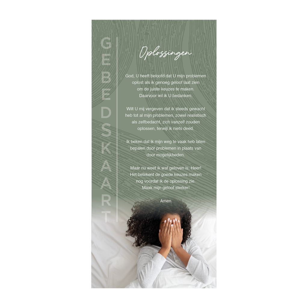 Gebedskaart 'Oplossingen'