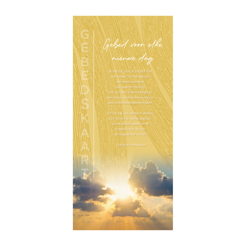 Gebedskaart 'Nieuwe dag'