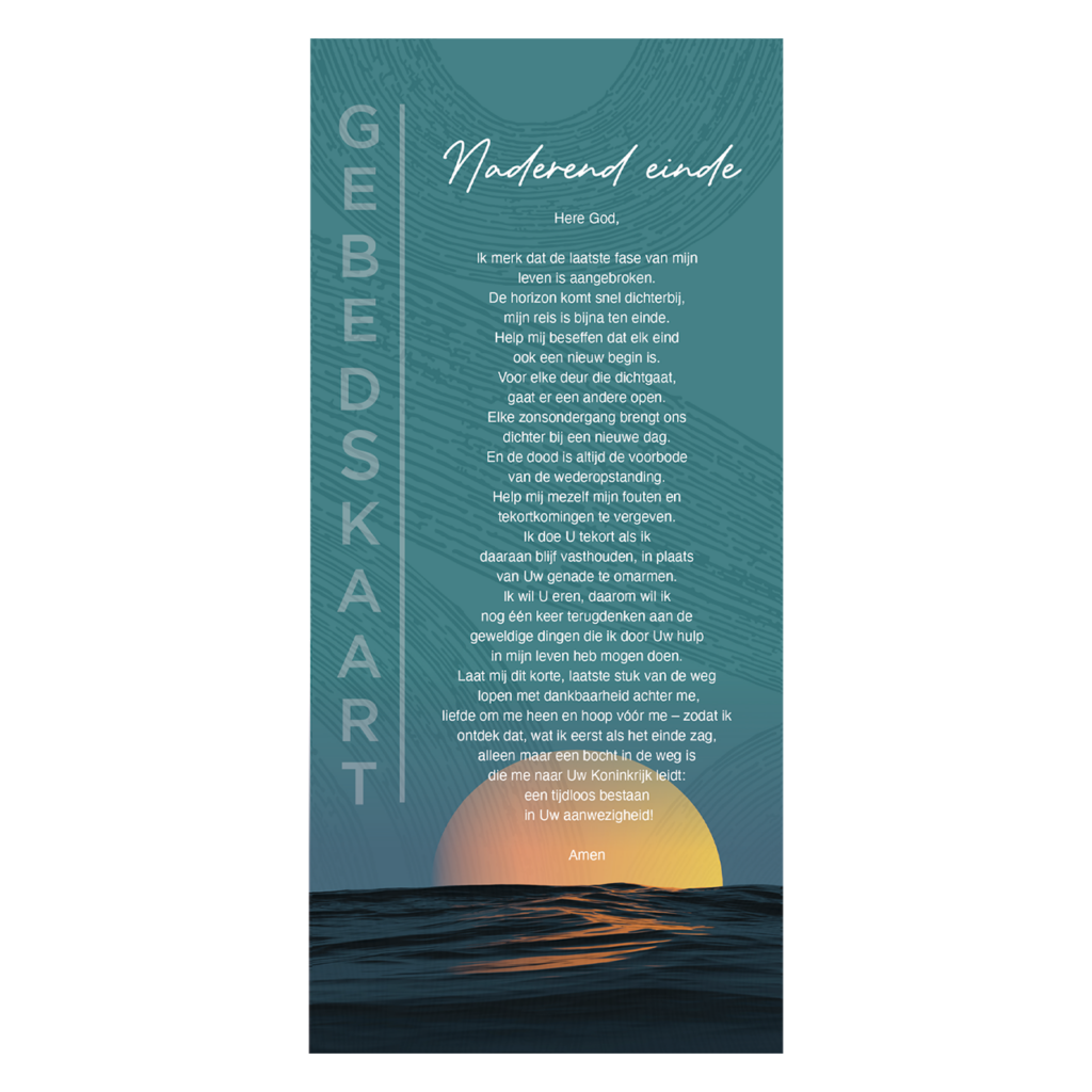 Gebedskaart 'Naderend einde'