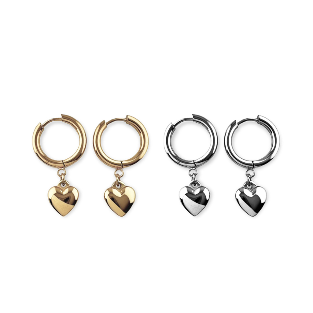 Oorbel - ring hartje