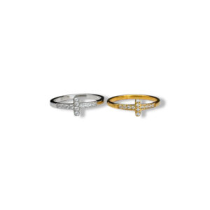 Ring zirkonia kruisje
