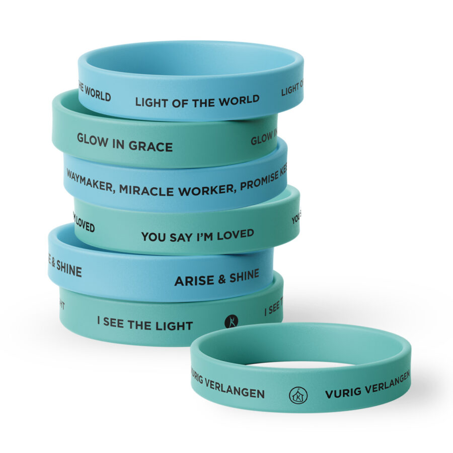 Armband siliconen glow in the dark