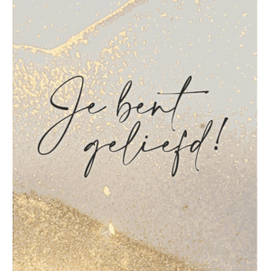 Interieurbord 'Je bent geliefd' - goud
