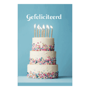 Kaart 'Gefeliciteerd taart'
