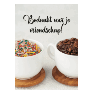 Kaart 'Bedankt voor je vriendschap'