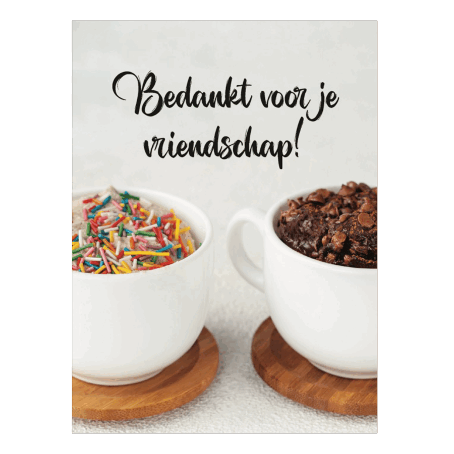 Kaart 'Bedankt voor je vriendschap'
