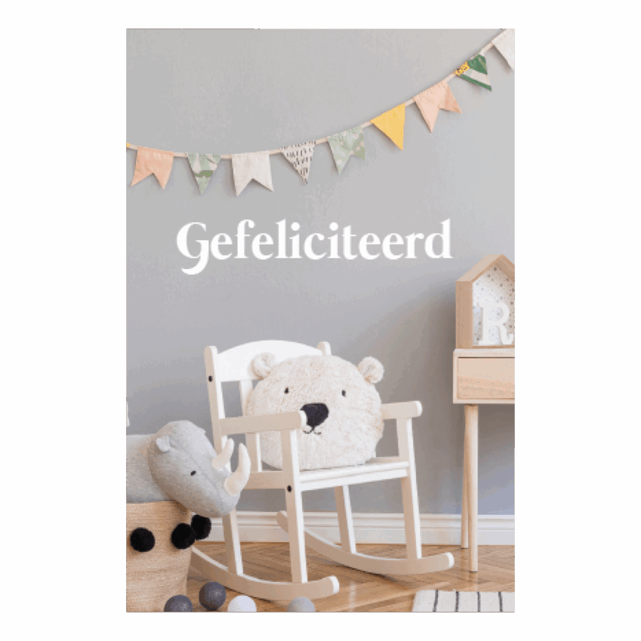 Kaart 'Gefeliciteerd- slingers'