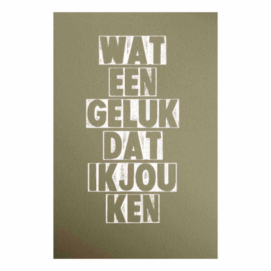 Kaart 'Wat een geluk'