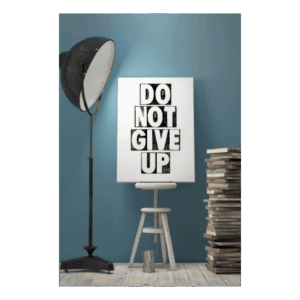 Kaart 'Don't give up'