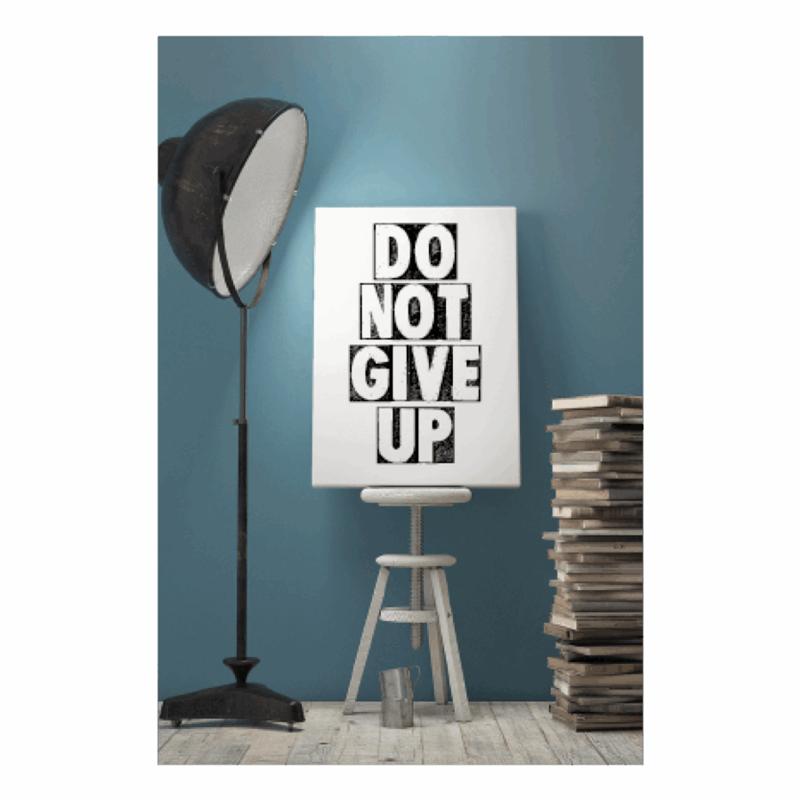 Kaart 'Don't give up'