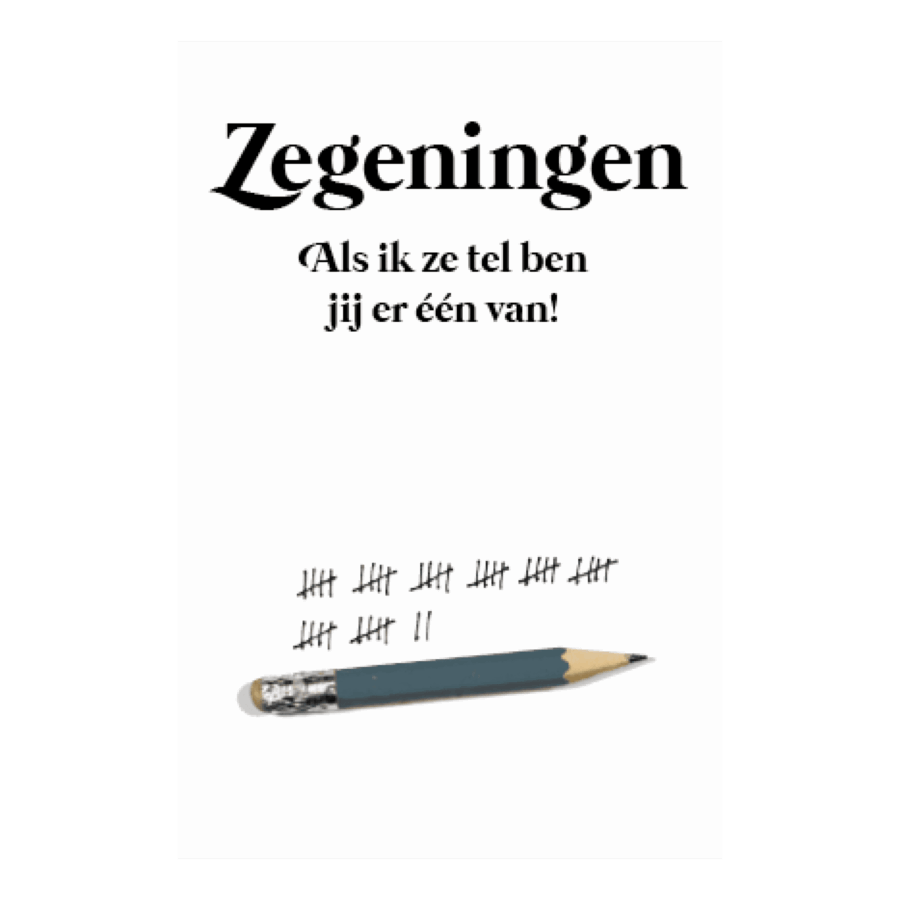 Kaart 'Zegeningen tellen'