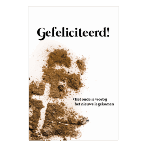 Kaart 'Gefeliciteerd - het oude is voorbij'