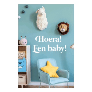 Kaart 'Hoera een baby'
