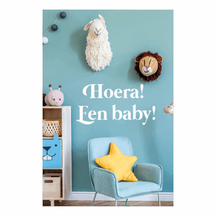 Kaart 'Hoera een baby'