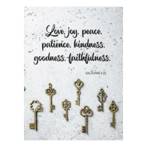 Kaart 'Love Joy Peace'
