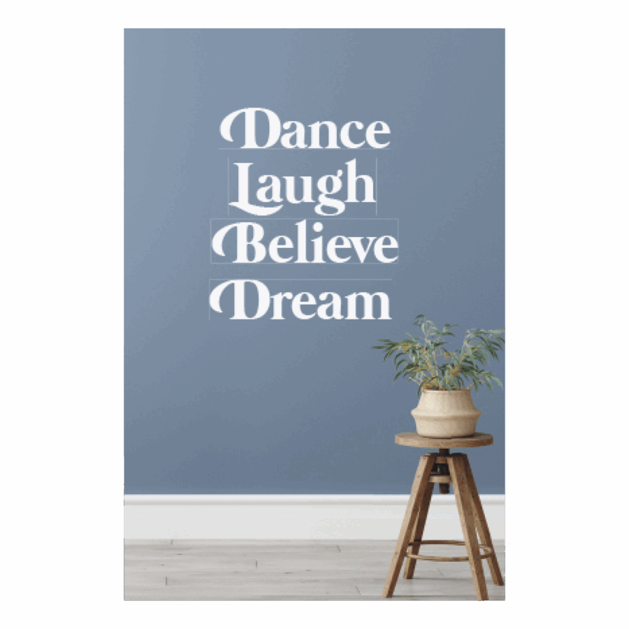 Kaart 'Dance Love Believe Dream'
