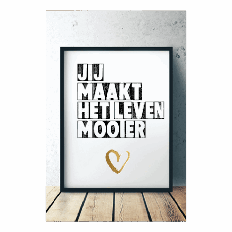 Kaart 'Jij maakt het leven mooier'