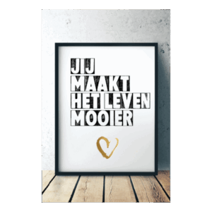 Minikaart 'Jij maakt het leven mooier'