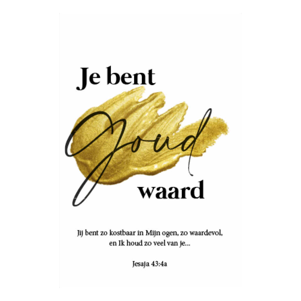 Minikaart 'Je bent goud waard'