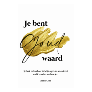 Minikaart 'Je bent goud waard'