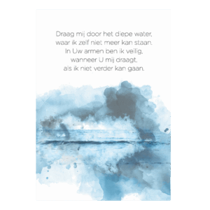 Poster A4 'Draag mij door het diepe water'