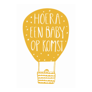 Hoera een baby op komst