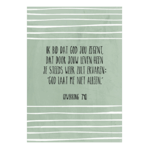 Ik bid dat God jou zegent...
