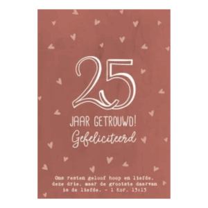 25 jaar getrouwd