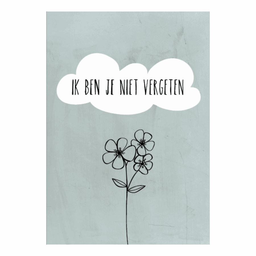 Ik ben je niet vergeten