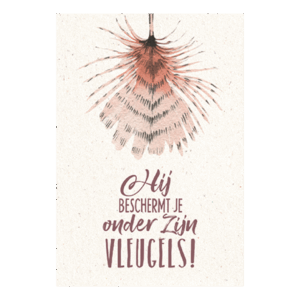 Metal Deco A4 'Onder Zijn vleugels'