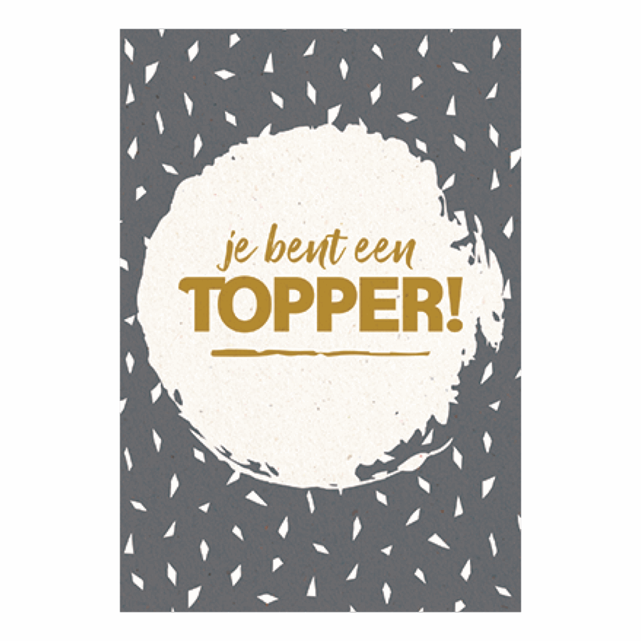 Je bent een topper!