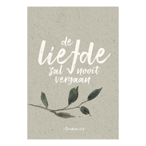 Metal Deco A4 'De liefde zal nooit vergaan''