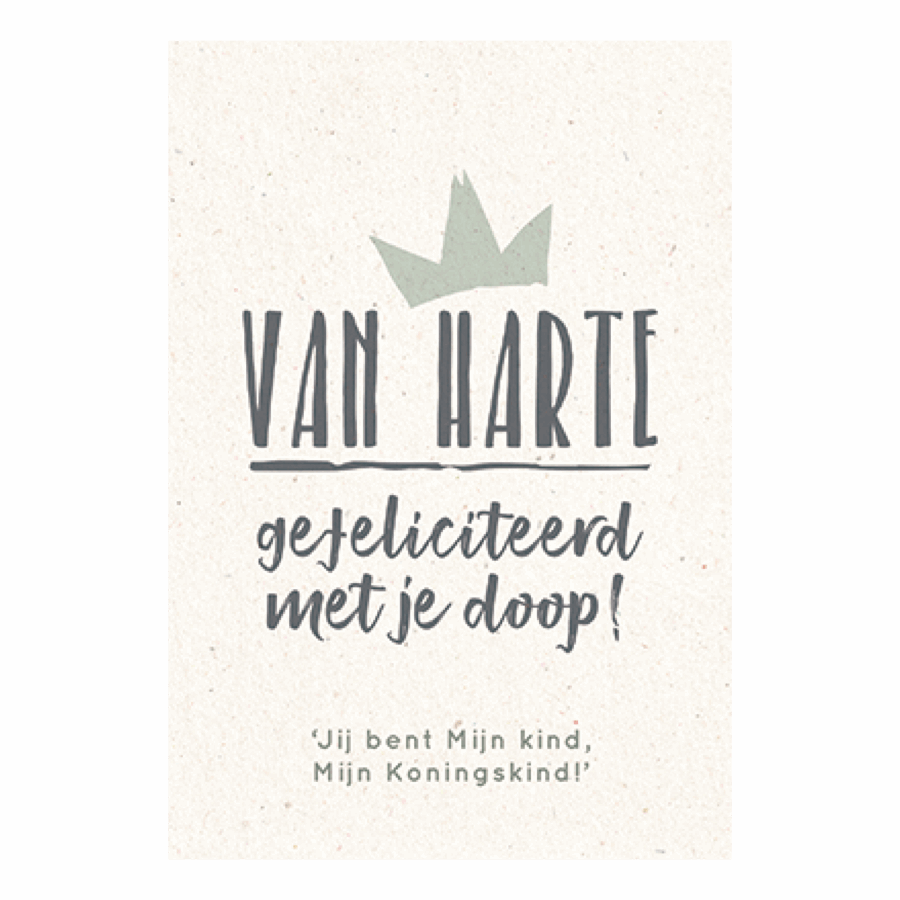 Van harte gefeliciteerd met je doop!