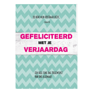 Kaart 'Gefeliciteerd - Psalm 139'