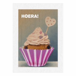 Kaart 'Hoera'