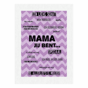 Kaart 'Mama jij bent...'