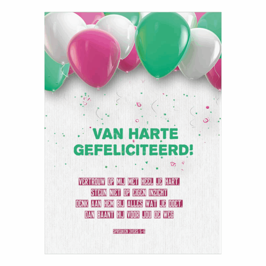 Kaart 'Gefeliciteerd - Spreuken 3'