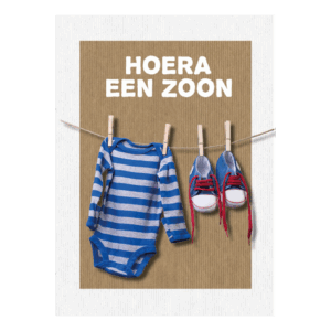 Kaart 'Hoera een zoon'