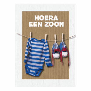 Kaart 'Hoera een zoon'