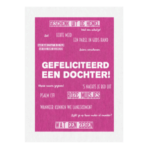 Kaart 'Gefeliciteerd een dochter'