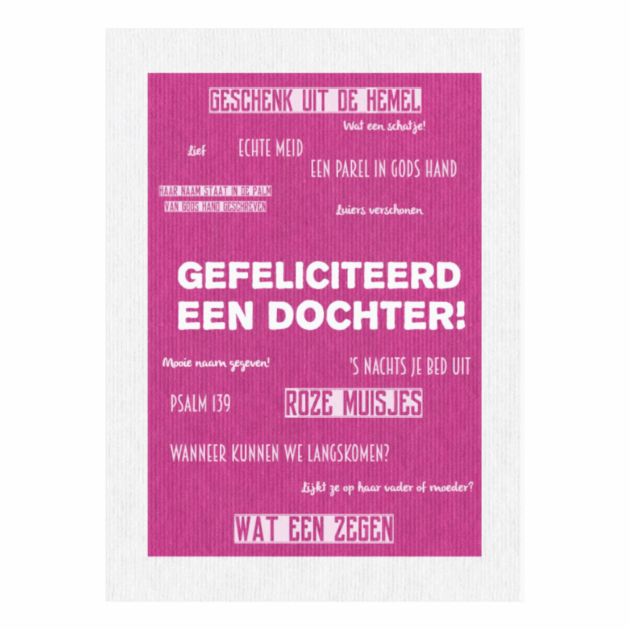 Kaart 'Gefeliciteerd een dochter'