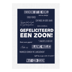 Kaart 'Gefeliciteerd zoon - mooie woorden'