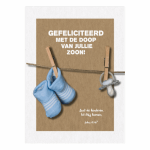 Kaart 'Doop zoon - Lucas 18'