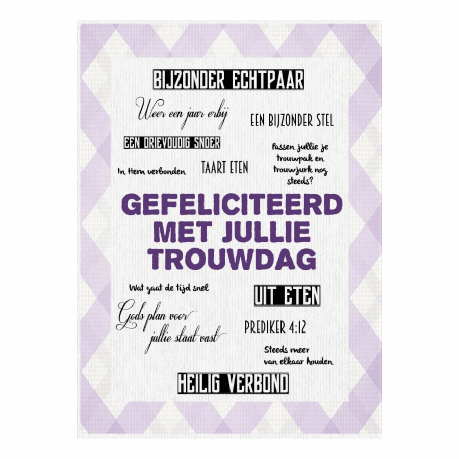 Kaart 'Trouwdag - mooie woorden'